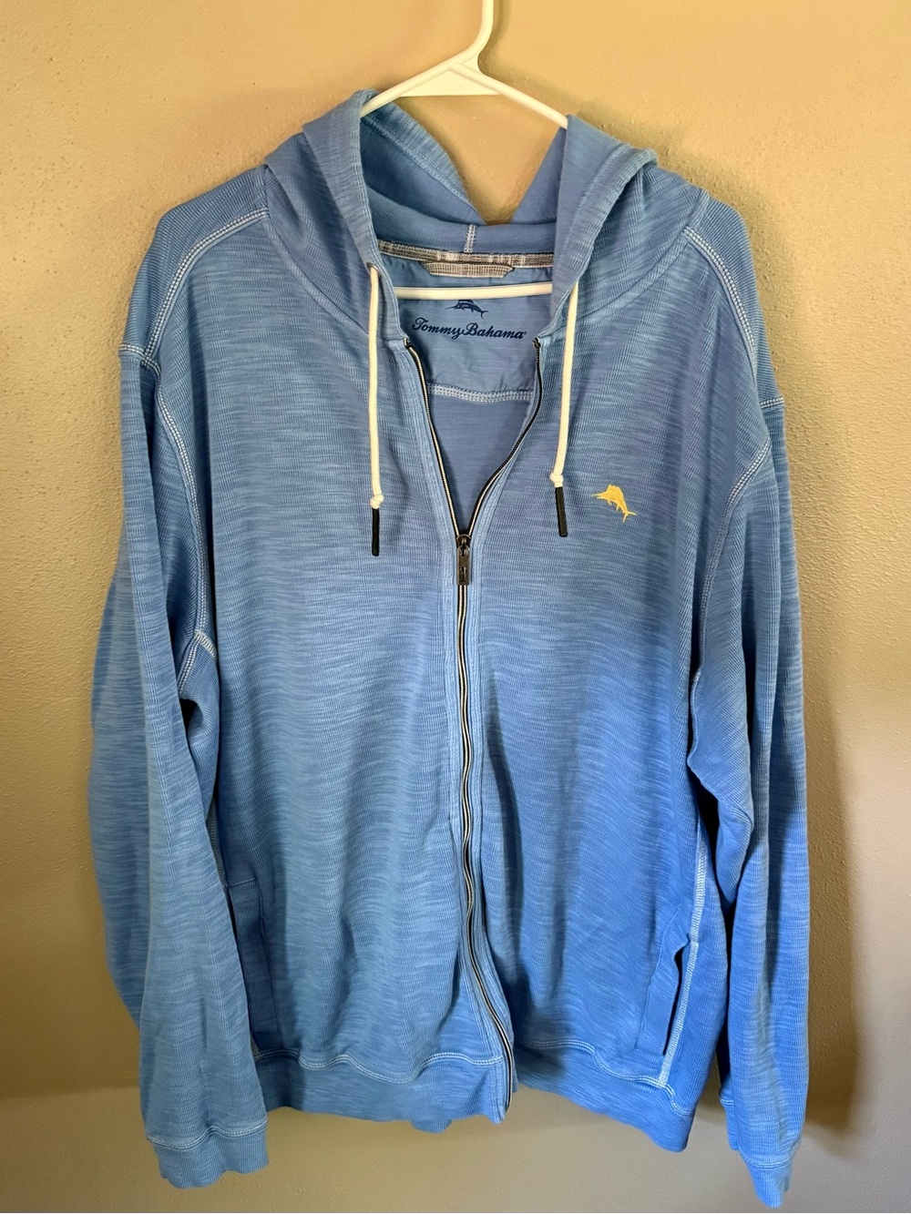 Tommy Bahama Light Blue Full-Zip Hooded Sweatshirt